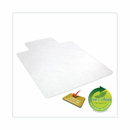 Deflecto All Day Use Chair Mat for Hard Floors, Lip, 46 x 60, Low Pile, Clear CM2E432F